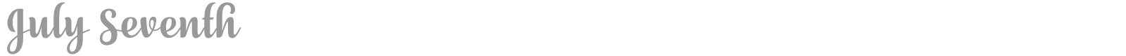 July Seventh font preview